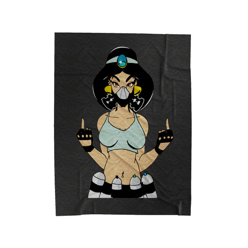 Princess Jasmine Swear Middle Finger Velveteen Blanket