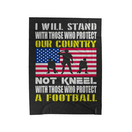 Protest The Nfl Stand For The Flag Anti Nfl American Flag Velveteen Blanket