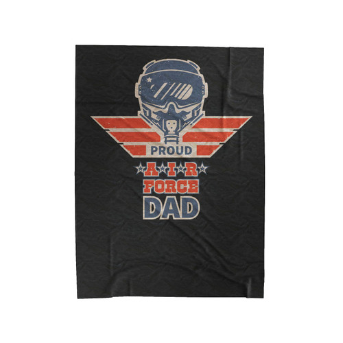 Proud Air Force Dad Velveteen Blanket