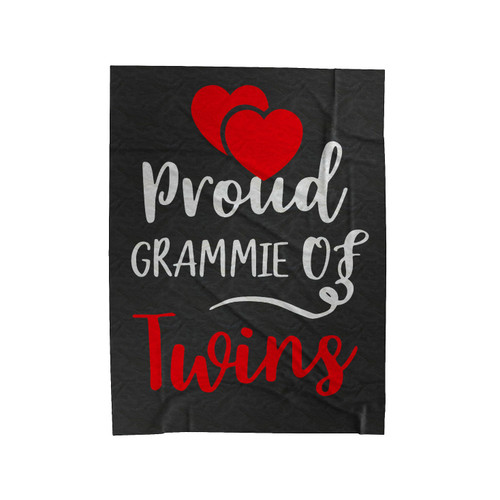 Proud Grammie Of Twins Velveteen Blanket