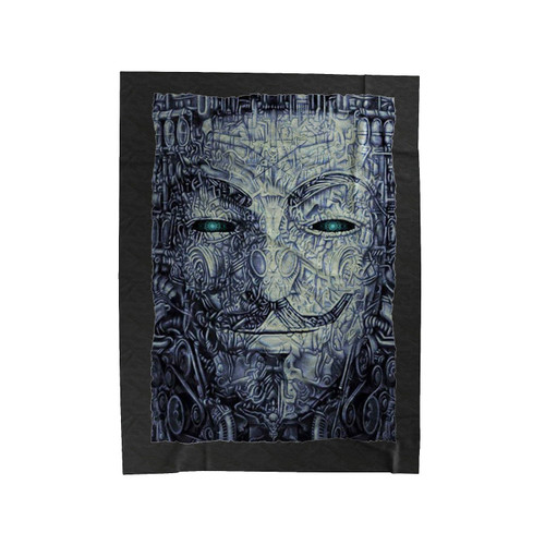 Psychedelic Trippy Anonymous Velveteen Blanket