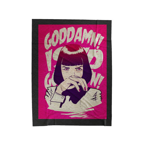 Pulp Fiction Mia Wallace 3 Velveteen Blanket