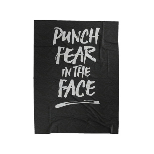 Punch Fear In The Face Hope Cancer Gift Breast Cancer Velveteen Blanket Punch Fear In The Face Hope Cancer Gift Breast Cancer Velveteen Blanket