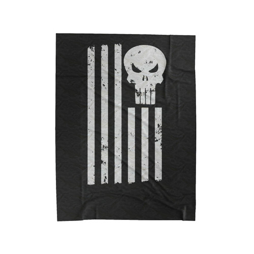 Punisher American Flag Army Sniper Velveteen Blanket