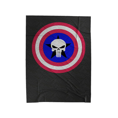 Punisher Captain America Shield Velveteen Blanket