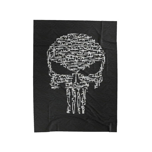 Punisher Gun Collage Velveteen Blanket