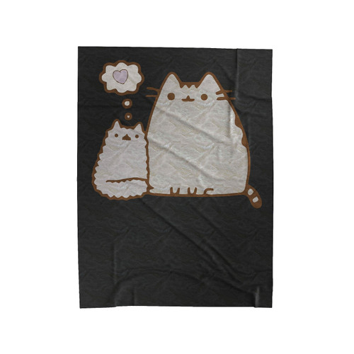 Pusheen The Cat Kitty Love 1 Velveteen Blanket