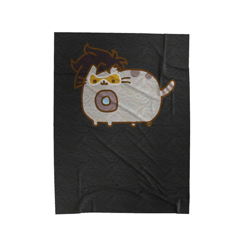 Pusheen Tracer Overwatch Parody Velveteen Blanket