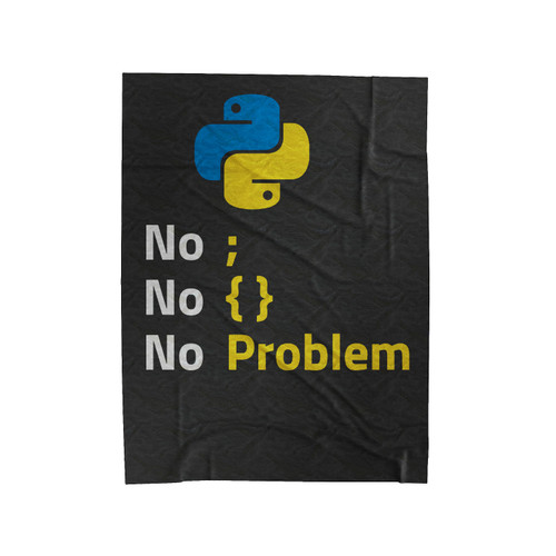 Python Programmer No Problem Velveteen Blanket