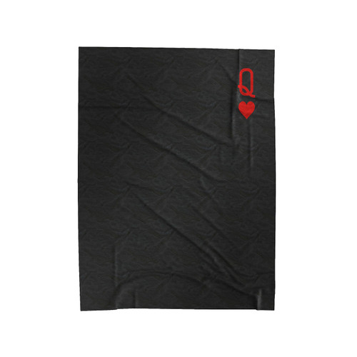Queen Of Hearts Velveteen Blanket