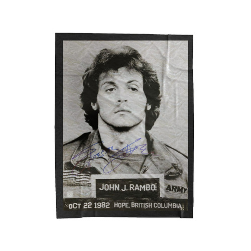 Rambo Mugshot Velveteen Blanket