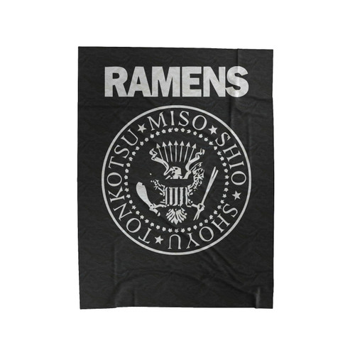 Ramen Noodles Composition Ramens Ramones Logo Parody Funny Velveteen Blanket