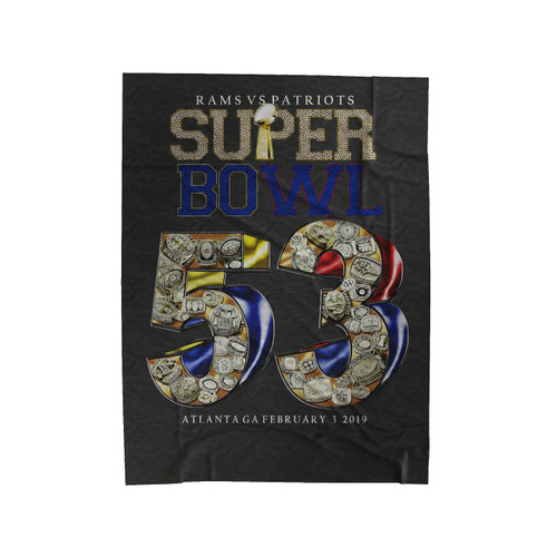 Rams Vs Patriots Super Bowl Lii Velveteen Blanket