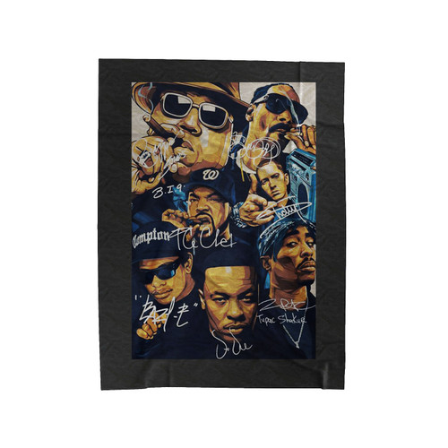 Rap Legends Notorious Big Snoop Dogg Ice Cube Eminem Tupac Signature Velveteen Blanket
