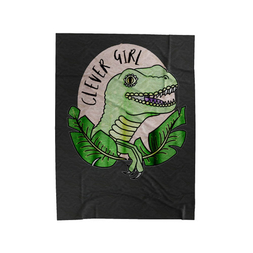 Raptor Dinosaur Velveteen Blanket