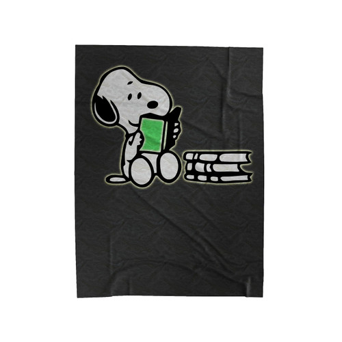 Reading Snoopy Velveteen Blanket