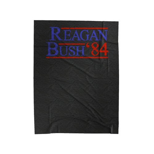 Reagan Bush '84 Republican Reagan Bush 1984 Presidential Campaign Funny Vintage Republican Velveteen Blanket