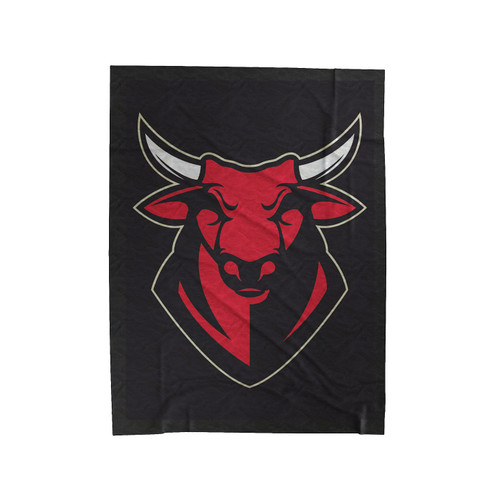 Red Bull Head Mascot Vector Velveteen Blanket