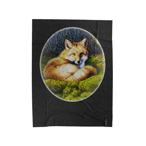 Red Fox Velveteen Blanket