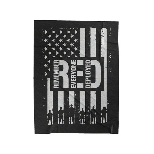 Red Until They All Return Home 1 Velveteen Blanket