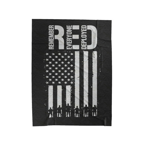 Red Until They All Return Home 3 Velveteen Blanket