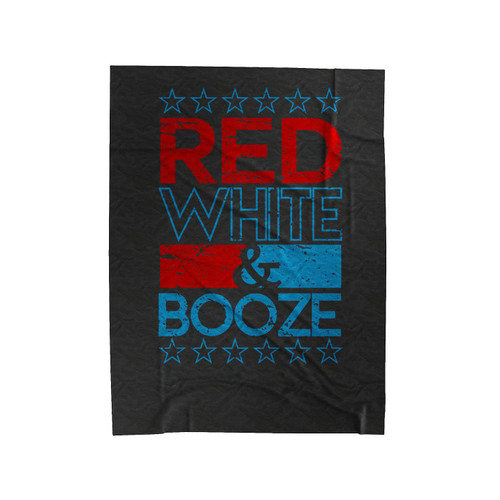 Red White And Booze Funny 4Th Of July Red White And Boozed Usa Usa Party 2 Velveteen Blanket