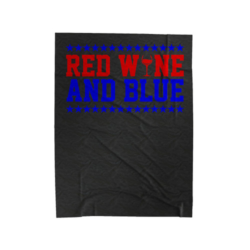 Red Wine And Blue Ladies Funny Drinking Velveteen Blanket