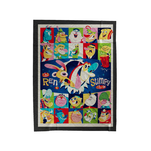Ren And Stimpy Show All Character Velveteen Blanket