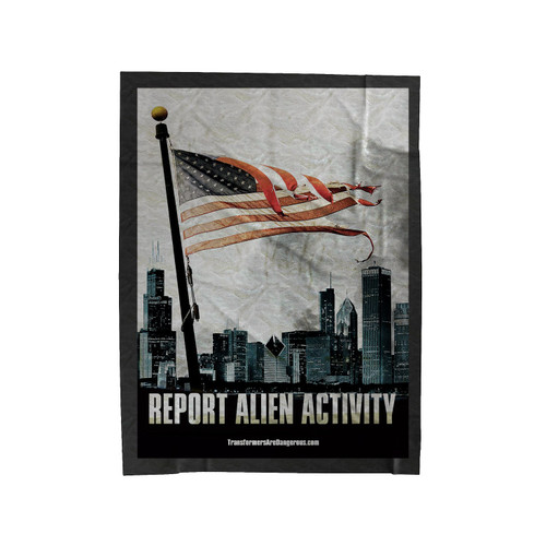 Report Alien Activity Velveteen Blanket