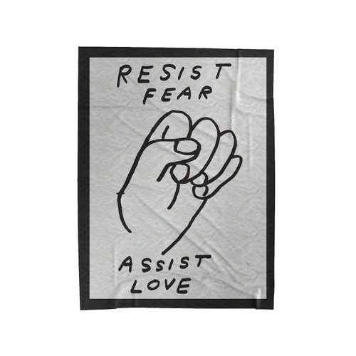 Resist Fear Assist Love Velveteen Blanket