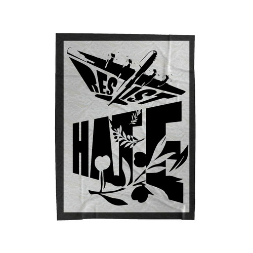 Resist Hate Velveteen Blanket
