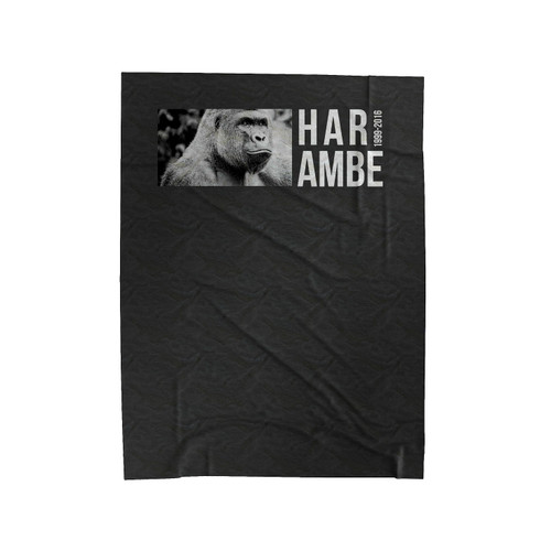 Rest In Peace Harambe Velveteen Blanket