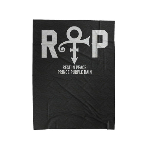 Rest In Peace Prince Purple Rain Logo Prince Velveteen Blanket
