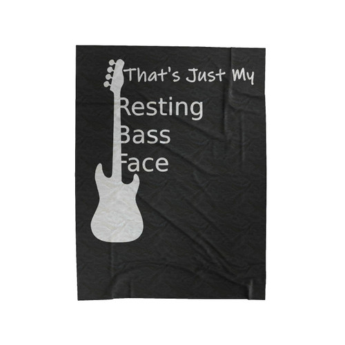 Resting Bass Face Velveteen Blanket