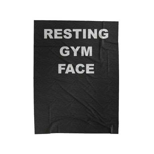 Resting Gym Face Funny Workout Velveteen Blanket