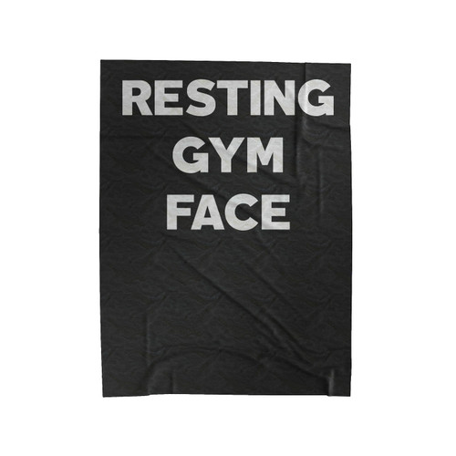 Resting Gym Face Funny Workout Gym Yoga Funny Workout Velveteen Blanket