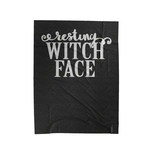 Resting Witch Face Halloween Funny Velveteen Blanket