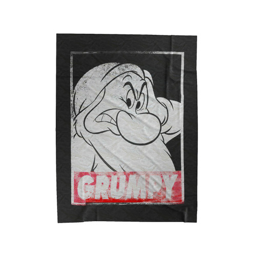 Retro Grumpy Dwarf Snow White Velveteen Blanket