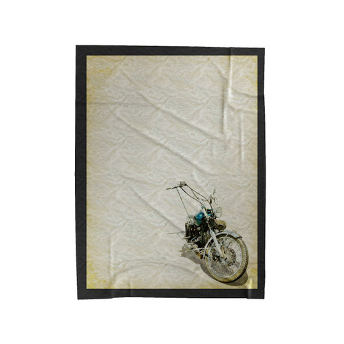 Retro Motorbike Velveteen Blanket