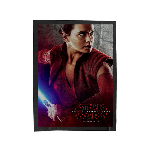 Rey Star Wars Last Jedi Velveteen Blanket