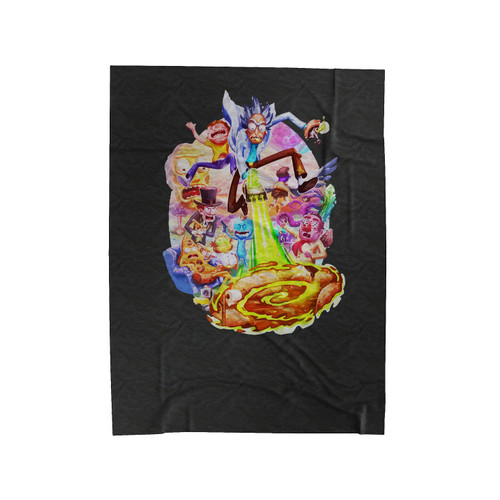 Rick & Morty Funny Anime Velveteen Blanket