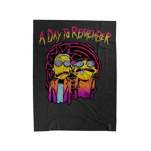 Rick And Morty A Day To Remember Velveteen Blanket