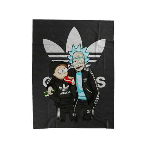 Rick And Morty Adidas Velveteen Blanket