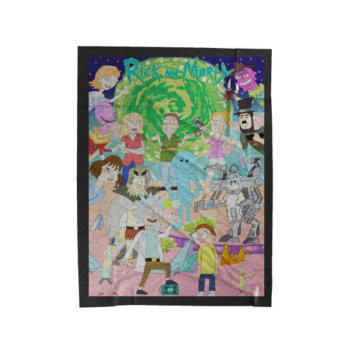 Rick And Morty All Dab Portal Velveteen Blanket
