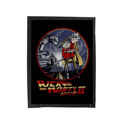 Rick And Morty Back To The Future On The Space Velveteen Blanket