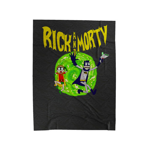 Rick And Morty Batman Reality Velveteen Blanket