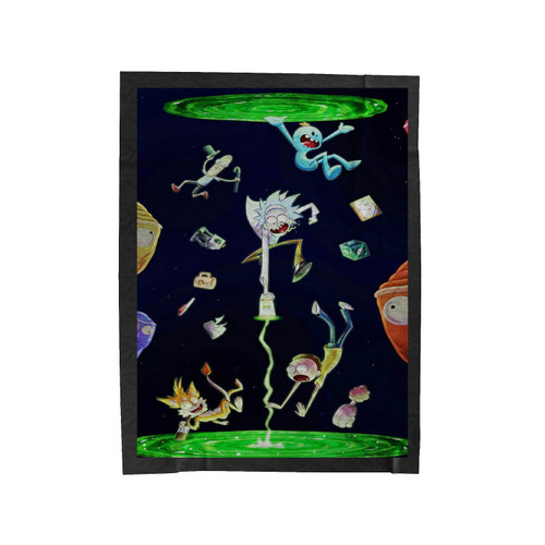 Rick And Morty Black Velveteen Blanket