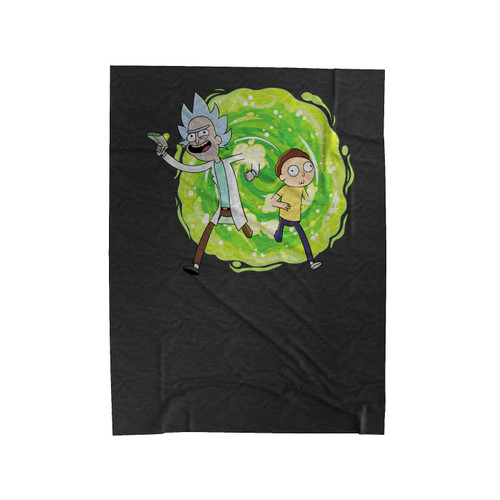 Rick And Morty By Wazzaldorp Velveteen Blanket
