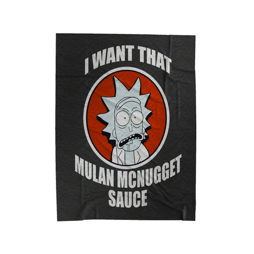 Rick And Morty Mulan Mcnugget Sauce Velveteen Blanket
