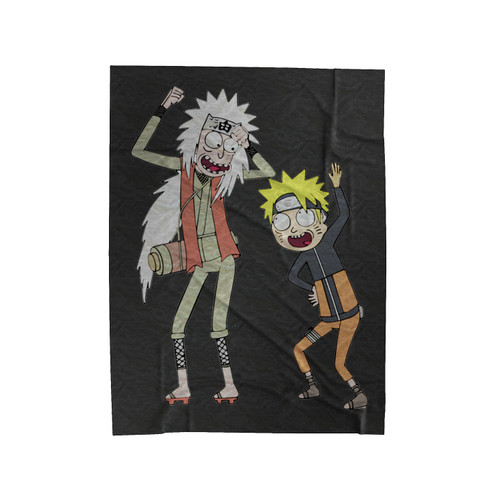 Rick And Morty Naruto Velveteen Blanket